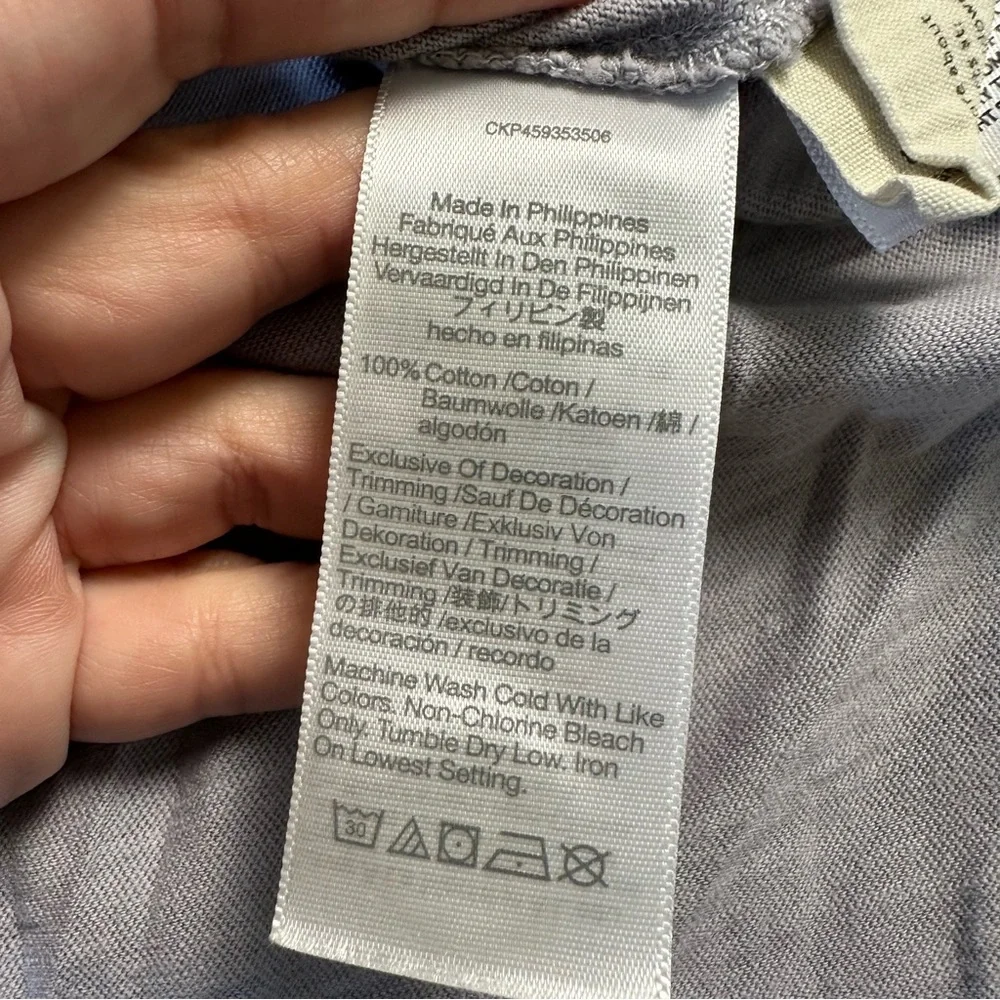 Madewell Relaxed Henley T-Shirt Short Sleeve Cotton V-Neck Casual Purple Medium - Picture 5 of 10